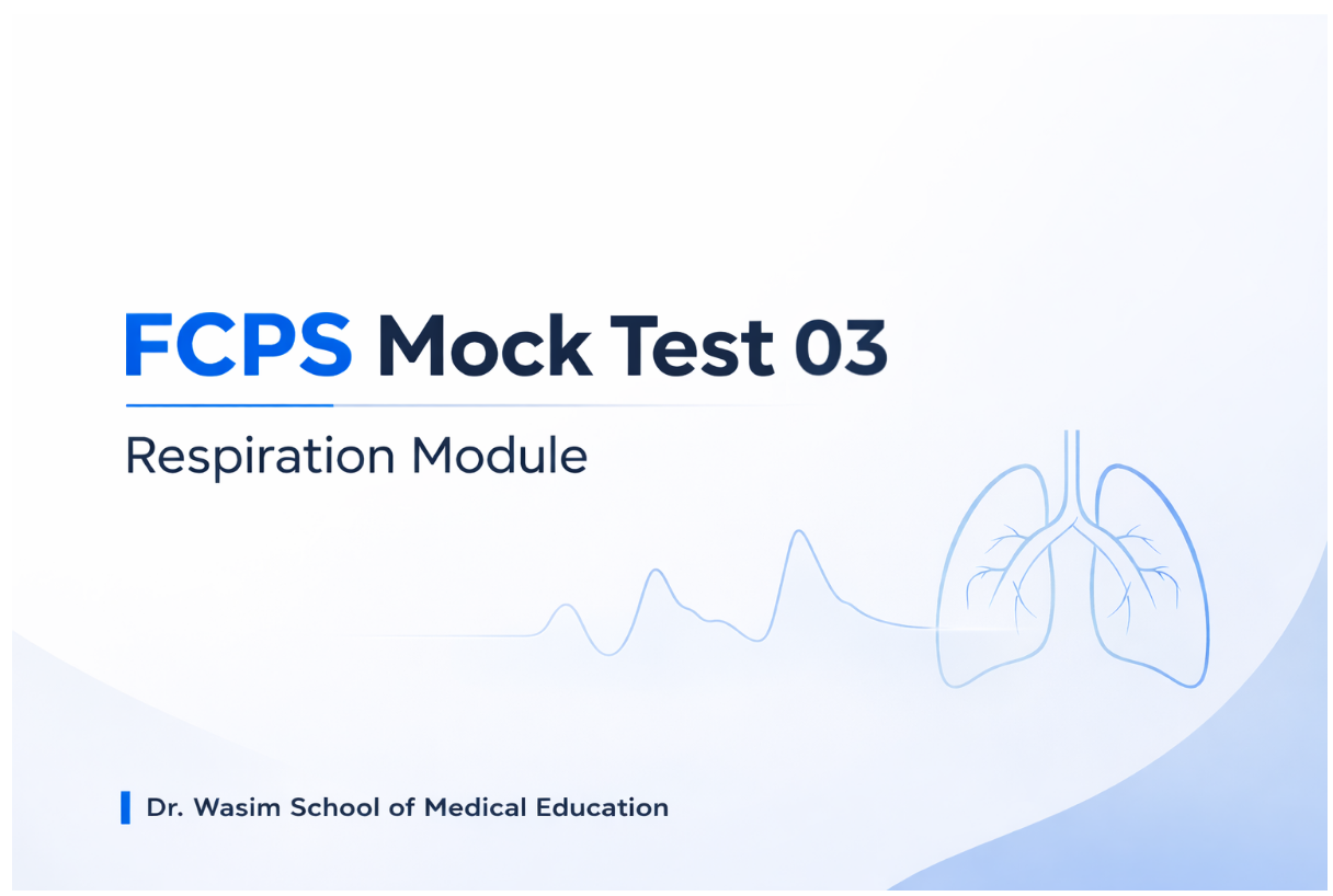 Mock Test 03: Respiration Module [FCPS I July 2026]